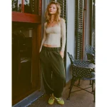 SMOOTHEZ Square Neck Long Sleeve T-Shirt - Stone Harbor