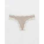 Superchill Modal Lace Thong Underwear - Stone Harbor