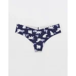 Superchill No Show Cotton Thong Underwear - Marbled Blue
