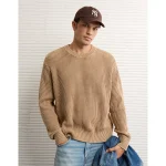 AE Fisherman Crew Neck Sweater - Chocolate