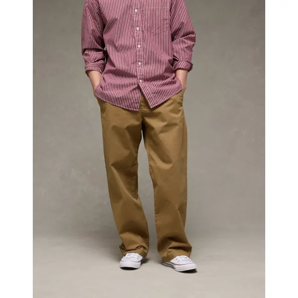 AE Flex Baggy Lived-In Khaki Pant - Toasted Almond