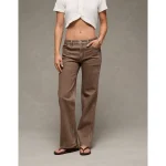 AE Stretch High-Waisted Stovepipe Jean - Brown