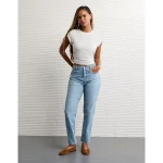 AE Strigid Curvy Mom Jean - Faded Ways
