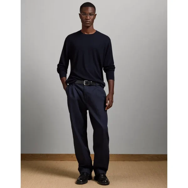 AE77 Premium Merino Wool Sweater - Navy