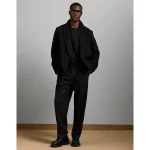 AE77 Premium Wool-Blend Blazer - Black