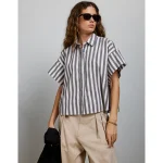 AE77 Short Sleeve Poplin Shirt - Grey