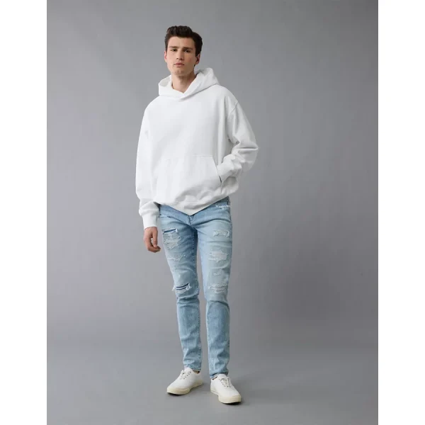 AE AirFlex+ TENCEL™ Fibers Patched Athletic Skinny Jean - Light Destroy Wash