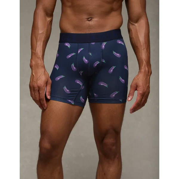 AEO Men's Eggplant 6" Flex Boxer Brief - Navy