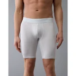 AEO Men's Space Dye 8" Flex Boxer Brief - Light Gray