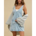 Aerie Denim Skirtall - Light Wash