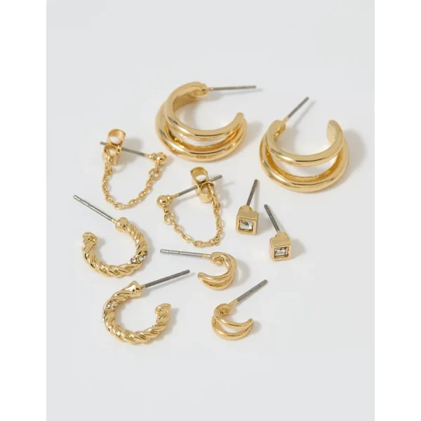 Aerie Sparkle Earring 5-Pack - Gold