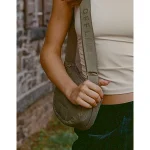 OFFLINE By Aerie Puff Love Mini Crescent Bag - Olive Fun