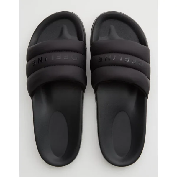 OFFLINE By Aerie Puff Love Slides - True Black