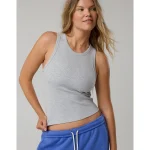 OFFLINE By Aerie Thumbs Up Heavyweight Tank Top - Medium Heather Gray
