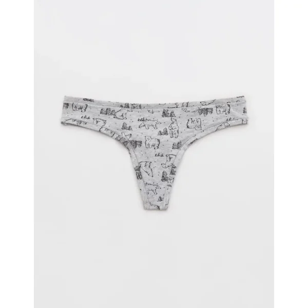 Superchill Cotton Thong Underwear - Horizon Blue