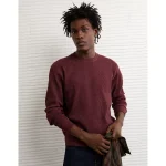 AE Cozy Waffle Thermal T-Shirt - Deep Burgundy